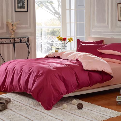 环保印染纯棉加密斜纹纯色床单被套枕套床品布料批发宽2.5米